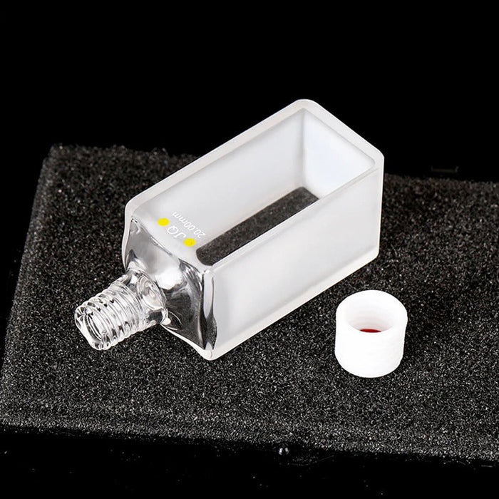 17ml Quartz Cell with Screw Cap 20mm Quartz Screw Bottle | NEXACULE - Sealed Cuvettes