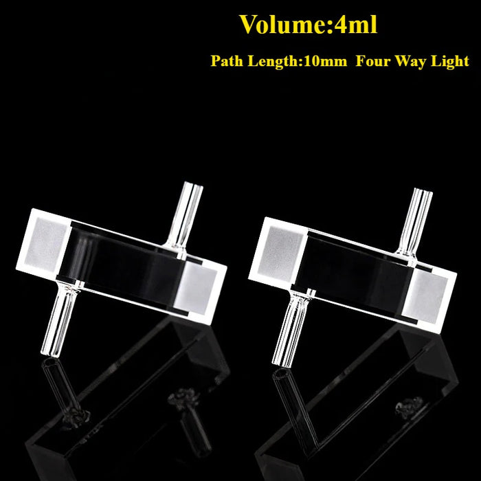 4ml Quartz Flow Cells 10mm Quartz Cuvettes Four Way Light | NEXACULE - Flow Cuvettes