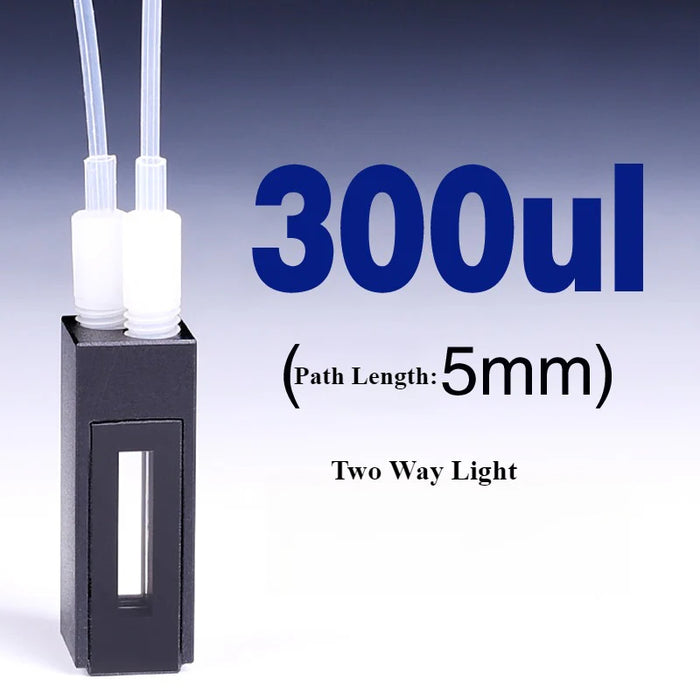 60ul-600ul Quartz Flow Cuvette Quartz Cell Two Way Light | NEXACULE - Flow Cuvettes