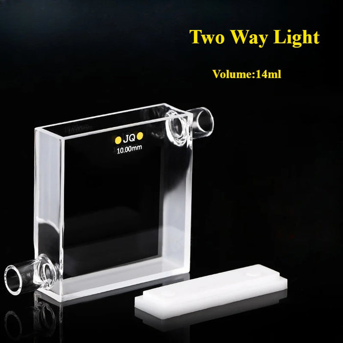 14ml Quartz Flow Cell 10mm Quartz Flow Cuvette Two Way Light| NEXACULE - Flow Cuvettes