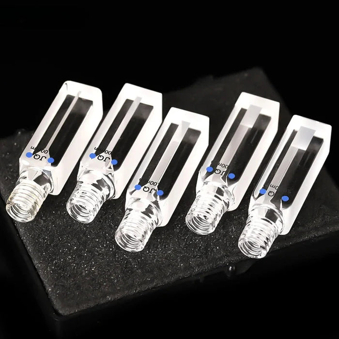 Micro Quartz Screw Sealed Cuvette Cells with lid 350ul-1750ul | NEXACULE - Subminiature Cuvettes