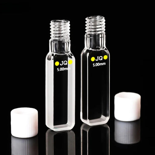 5mm Quartz Thread Colorimetric Dish UV Spiral Quartz Bottle| NEXACULE - Sealed Cuvettes