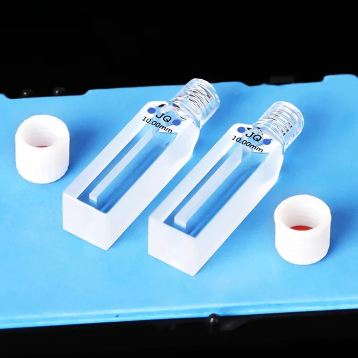 Micro Quartz Screw Sealed Cuvette Cells with lid 350ul-1750ul | NEXACULE - Subminiature Cuvettes
