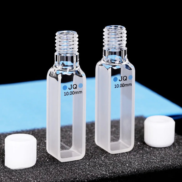 3.5ml Quartz Cuvette Cell with Screw Cap 10mm for Chemistry | NEXACULE - UV Quart Cuvettes