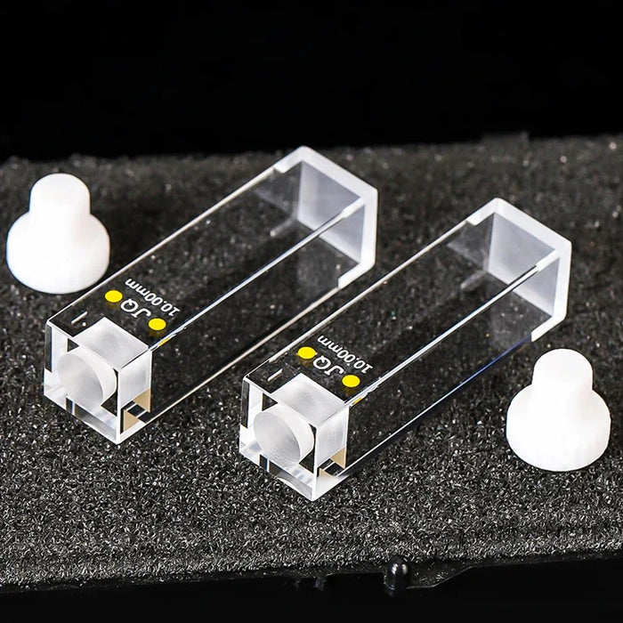Quartz Closed Fluorescent Cuvette Airtight 1cm Paired UV Plug | NEXACULE - Sealed Cuvettes