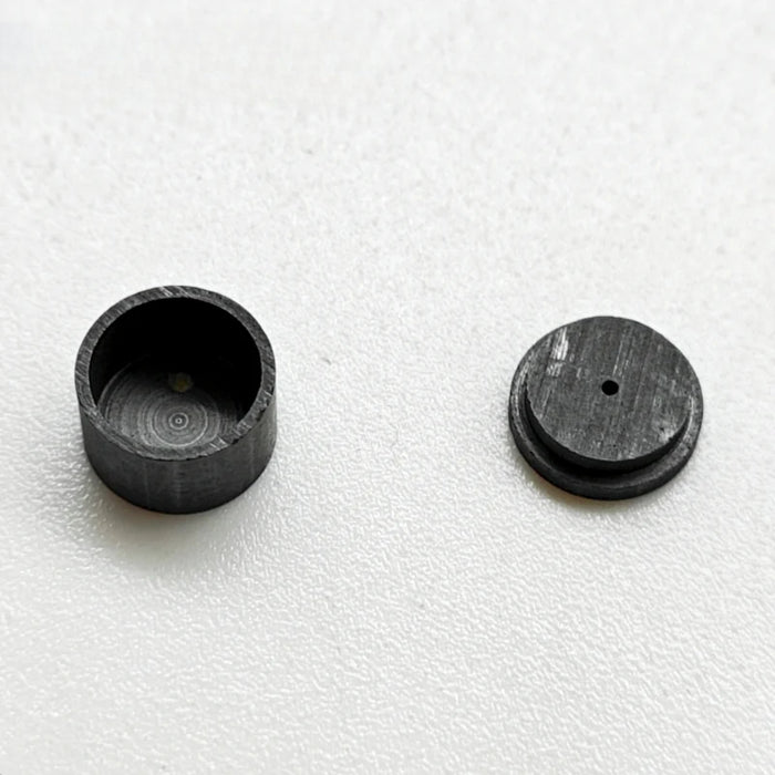 60μl Graphite Pans with Lids OD5mm H5mm Same Size As Rigaku 8592A3 for Rigaku Graphite Crucible | NEXACULE - Crucible with lid
