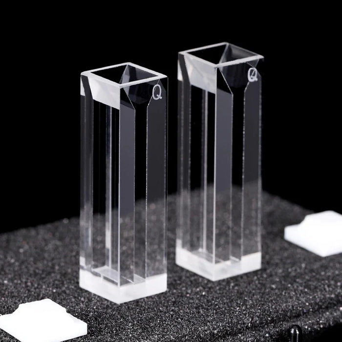 1050ul Micro Quartz Fluorescence Cuvette with Lid 10mm | NEXACULE - Subminiature Cuvettes