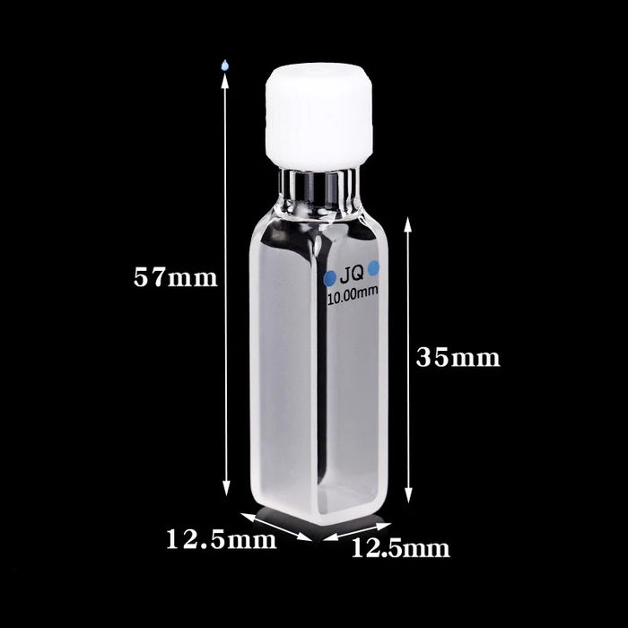 3.5ml Quartz Cuvette Cell with Screw Cap 10mm for Chemistry | NEXACULE - UV Quart Cuvettes