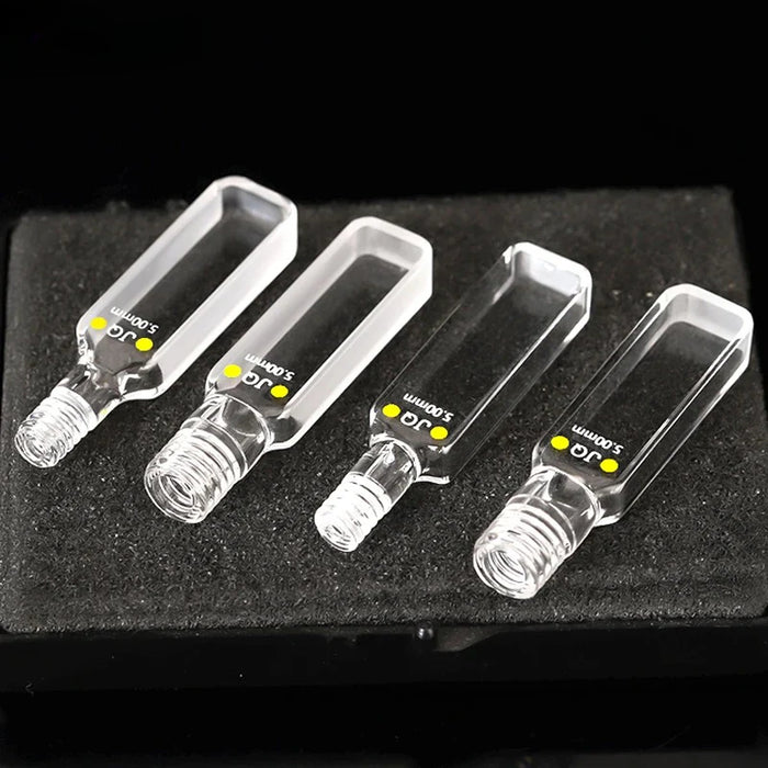5mm Quartz Thread Colorimetric Dish UV Spiral Quartz Bottle| NEXACULE - Sealed Cuvettes