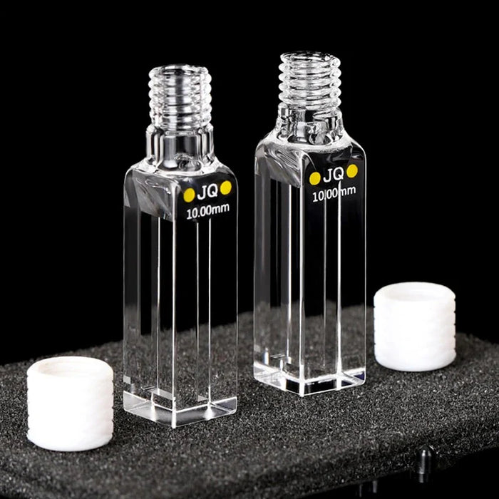 700ul Quartz Cuvette Cell with Screw Cap 10mm Four Way Light | NEXACULE - Sealed Cuvettes
