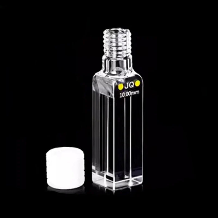 700ul Quartz Cuvette Cell with Screw Cap 10mm Four Way Light | NEXACULE - Sealed Cuvettes