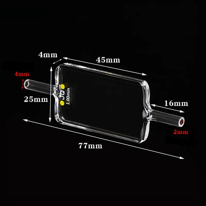 Quartz Flow Cuvette 1mm Cells Two Side Light Transmission | NEXACULE - Flow Cuvettes