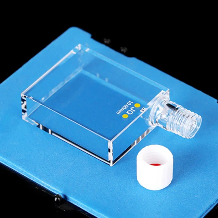 11ml Quartz Cuvette Cell with Screw Cap Six Way Light | NEXACULE - Sealed Cuvettes