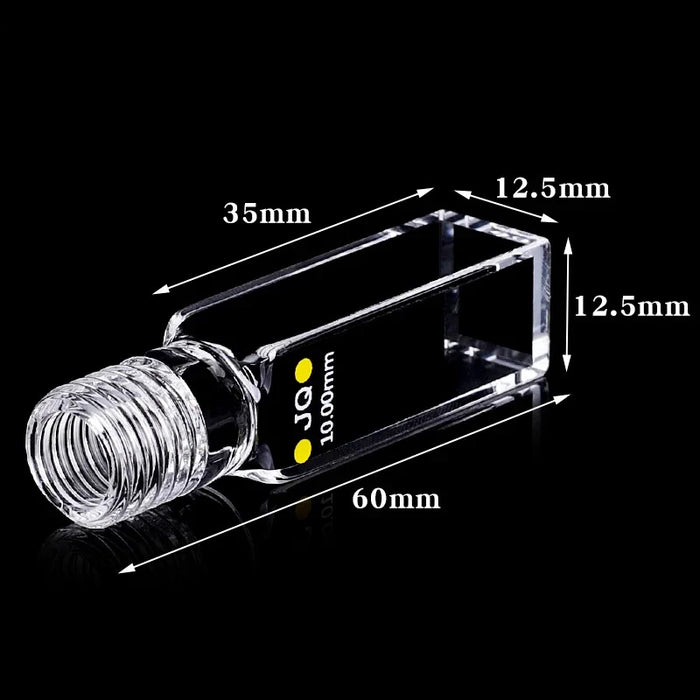 Quartz Fluorescence Cuvette Cell with Screw Cap 10mm for Lab| NEXACULE - Sealed Cuvettes