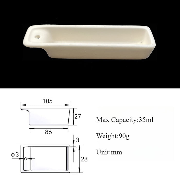 99Al2o3 Alumina Ceramic Corundum Boat High Alumina with Hole| NEXACULE - Alumina Ceramic