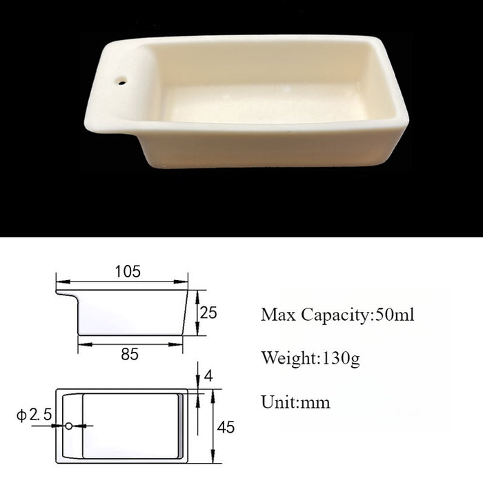 99Al2o3 Alumina Ceramic Corundum Boat High Alumina with Hole| NEXACULE - Alumina Ceramic