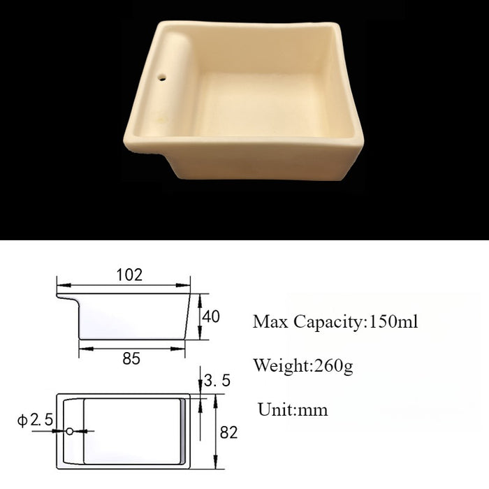 99Al2o3 Alumina Ceramic Corundum Boat High Alumina with Hole| NEXACULE - Alumina Ceramic