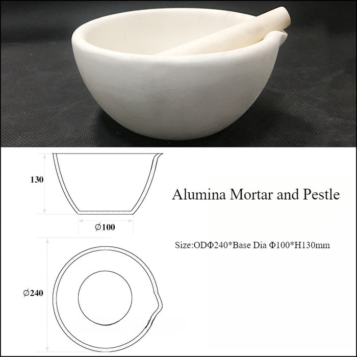 99High Pure Alumina Ceramic Mortar and Pestle Wear-Resisting | NEXACULE - Alumina crucibles