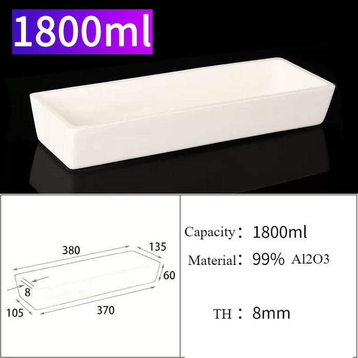 99Alumina Ceramic Aluminum Melting Crucible Boats Trapezoid | NEXACULE - Alumina Ceramic