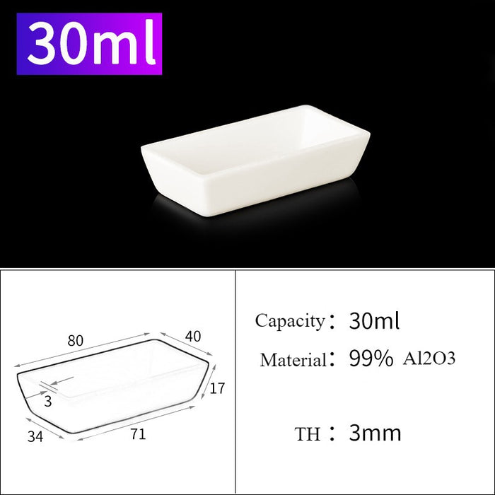 99Alumina Ceramic Aluminum Melting Crucible Boats Trapezoid | NEXACULE - Alumina Ceramic