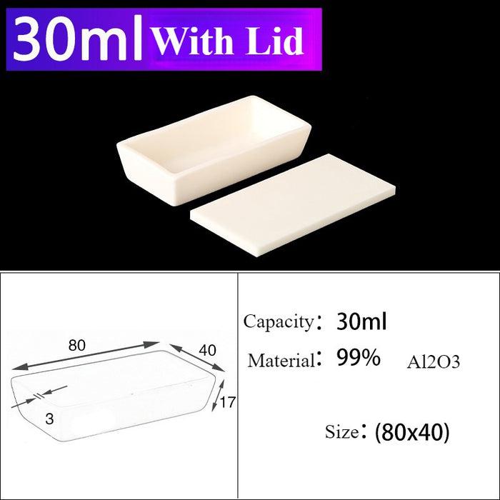 99Alumina Ceramic Aluminum Melting Crucible Boats Trapezoid | NEXACULE - Alumina Ceramic
