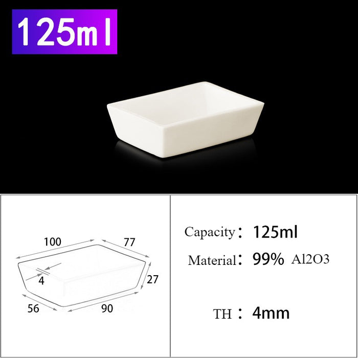 99Alumina Ceramic Aluminum Melting Crucible Boats Trapezoid | NEXACULE - Alumina Ceramic