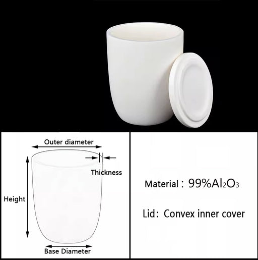 99% Ceramic Alumina Crucibles Aluminum Oxide Crucible Arc | NEXACULE - Alumina crucibles