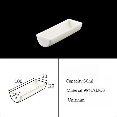 Alumina Crucible Boat Ceramic High Alumina Colmbustion Boat| NEXACULE - Alumina Ceramic