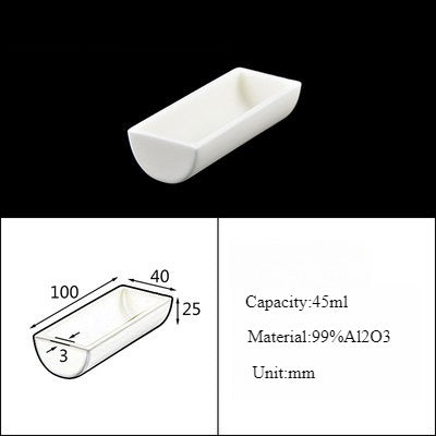 Alumina Crucible Boat Ceramic High Alumina Colmbustion Boat| NEXACULE - Alumina Ceramic