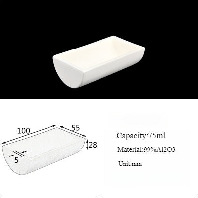 Alumina Crucible Boat Ceramic High Alumina Colmbustion Boat| NEXACULE - Alumina Ceramic