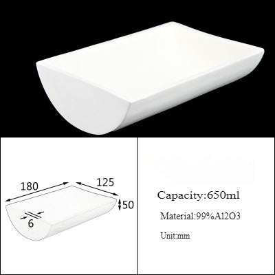 Alumina Crucible Boat Ceramic High Alumina Colmbustion Boat| NEXACULE - Alumina Ceramic