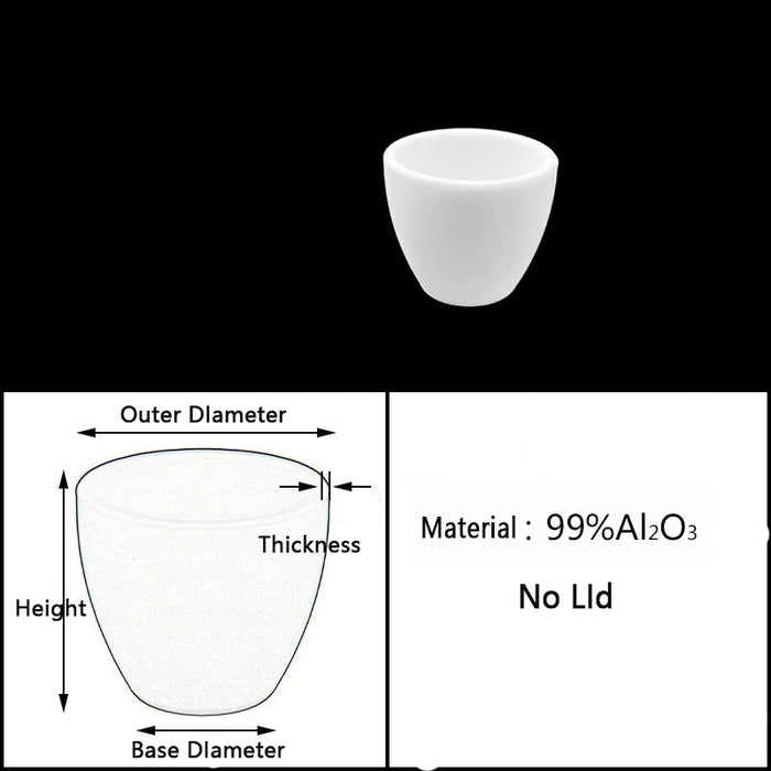 99% Ceramic Alumina Crucibles Aluminum Oxide Crucible Arc | NEXACULE - Alumina crucibles