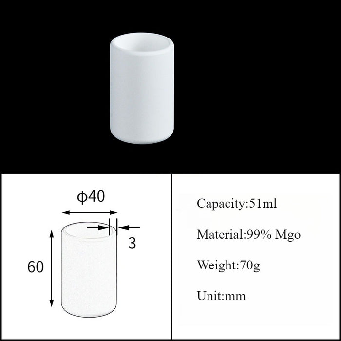 Magnesia Crucible Magnesium Oxide Crucible Mgo Cylinder| NEXACULE - Magnesia Crucible