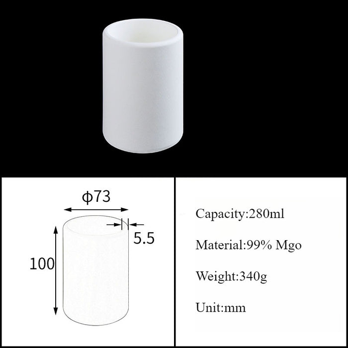 Magnesia Crucible Magnesium Oxide Crucible Mgo Cylinder| NEXACULE - Magnesia Crucible