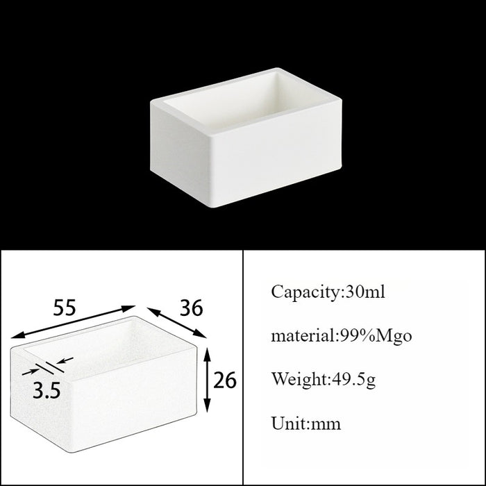 Magnesia Crucible Magnesium Oxide Crucible Mgo Square| NEXACULE - Magnesia Crucible