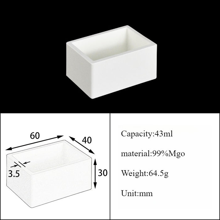 Magnesia Crucible Magnesium Oxide Crucible Mgo Square| NEXACULE - Magnesia Crucible