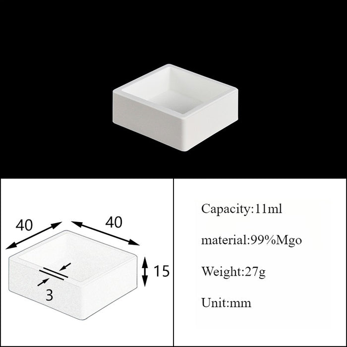 Magnesia Crucible Magnesium Oxide Crucible Mgo Square| NEXACULE - Magnesia Crucible