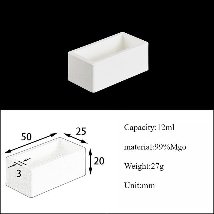 Magnesia Crucible Magnesium Oxide Crucible Mgo Square| NEXACULE - Magnesia Crucible