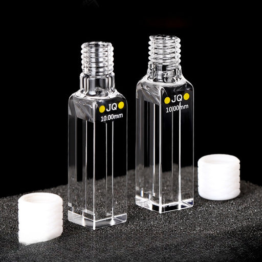 Micro Quartz Cuvette Cell with Screw Cap 10mm Four Way Light | NEXACULE - Fluorescence Cuvettes