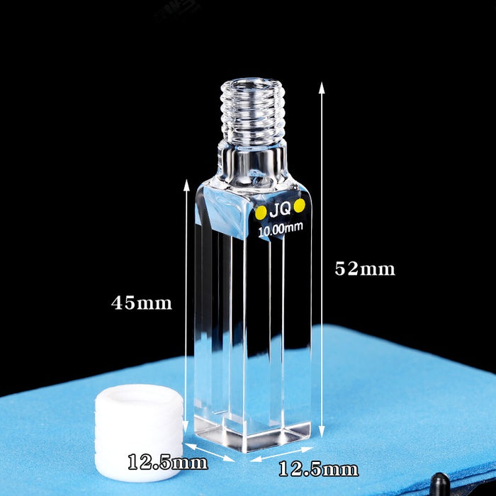 Micro Quartz Cuvette Cell with Screw Cap 10mm Four Way Light | NEXACULE - Fluorescence Cuvettes