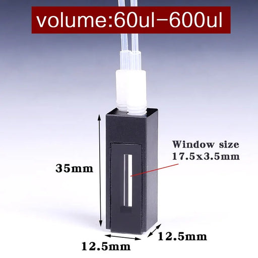 60ul-600ul Quartz Flow Cuvette Quartz Cell Two Way Light | NEXACULE - Flow Cuvettes