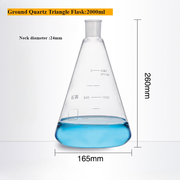 Quartz Conical Flask Quartz Volumetric Flask Erlenmeyer Flask| NEXACULE - Quartz Flasks & Beaker