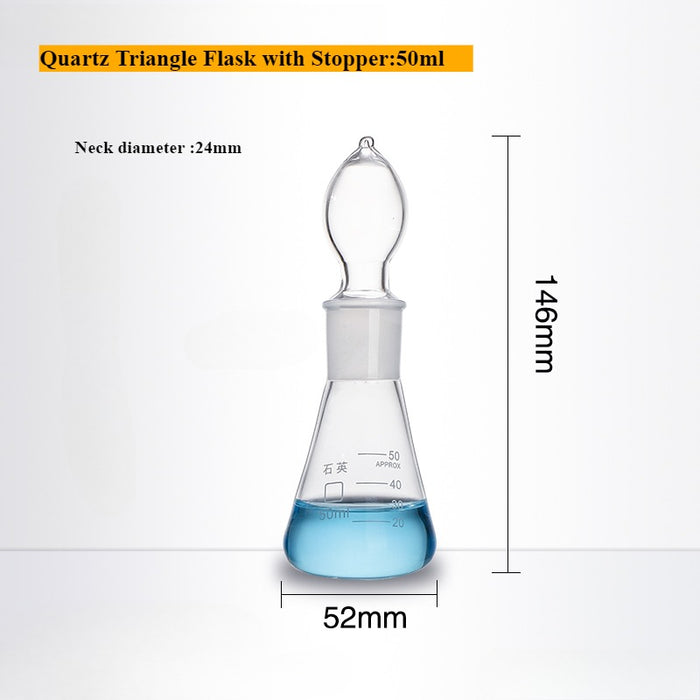 Quartz Conical Flask Quartz Volumetric Flask Erlenmeyer Flask| NEXACULE - Quartz Flasks & Beaker
