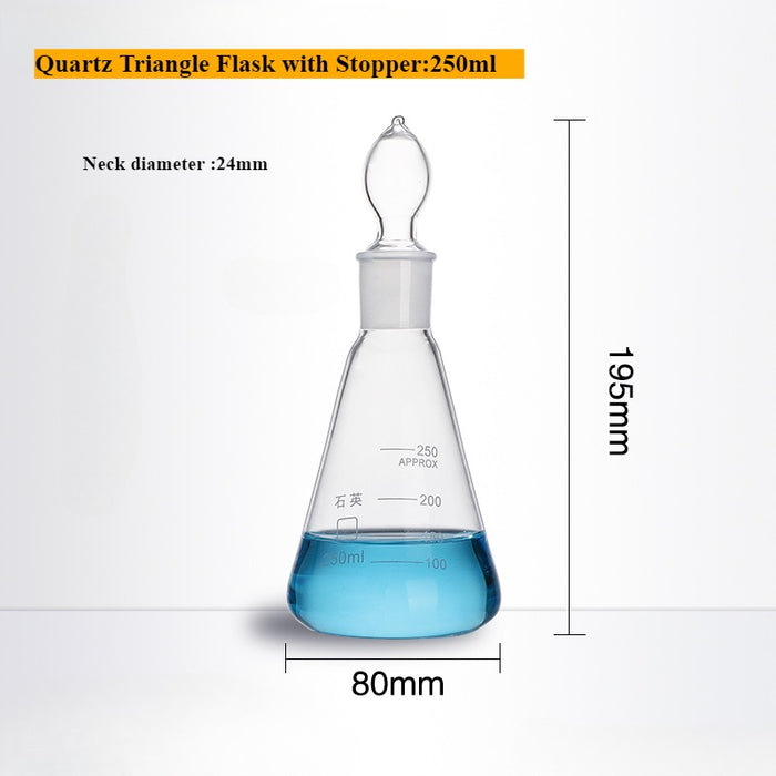 Quartz Conical Flask Quartz Volumetric Flask Erlenmeyer Flask| NEXACULE - Quartz Flasks & Beaker