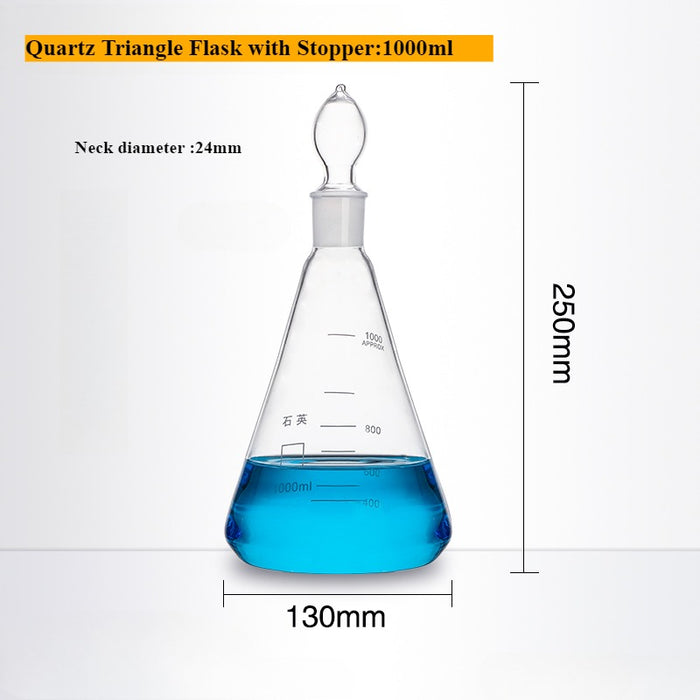 Quartz Conical Flask Quartz Volumetric Flask Erlenmeyer Flask| NEXACULE - Quartz Flasks & Beaker