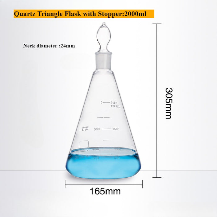 Quartz Conical Flask Quartz Volumetric Flask Erlenmeyer Flask| NEXACULE - Quartz Flasks & Beaker
