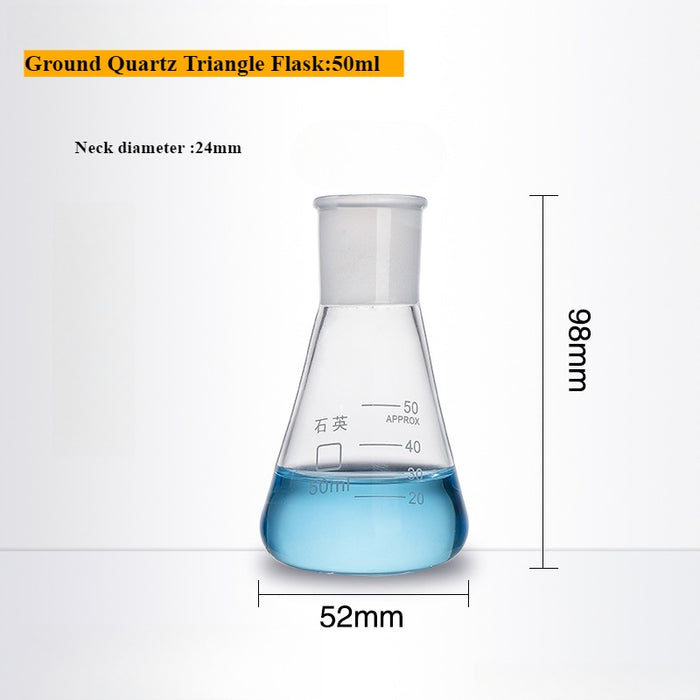 Quartz Conical Flask Quartz Volumetric Flask Erlenmeyer Flask| NEXACULE - Quartz Flasks & Beaker