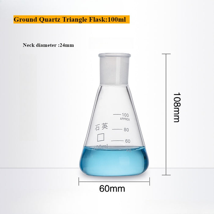Quartz Conical Flask Quartz Volumetric Flask Erlenmeyer Flask| NEXACULE - Quartz Flasks & Beaker