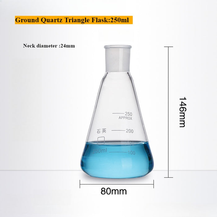 Quartz Conical Flask Quartz Volumetric Flask Erlenmeyer Flask| NEXACULE - Quartz Flasks & Beaker