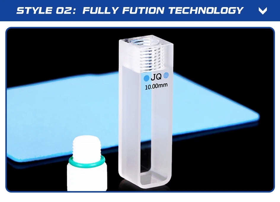 3.5ml Quartz Cuvette Cell with Screw Cap Sealed Cuvette10mm | NEXACULE - Sealed Cuvettes